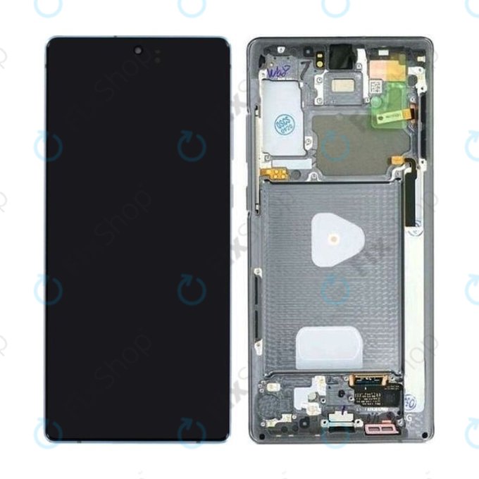дисплей за Samsung Note 20 N980B, Тъчскрийн и рамка, GH82-23495A, GH82-23733A, Mystic Gray, Genuine Service Pack