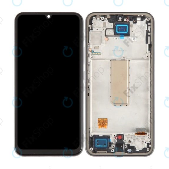 дисплей OLED за Samsung A34 5G A346B, Тъчскрийн и рамка, черен, Black