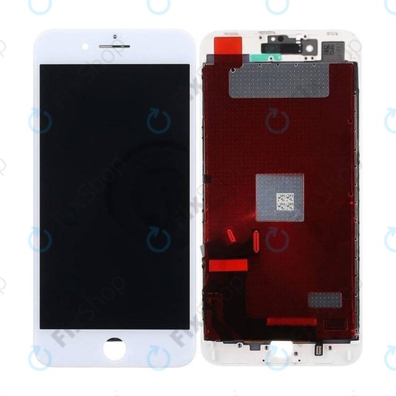 Дисплей In-Cell за iPhone 8 Plus, White, Тъчскрийн с рамка, FixPremium