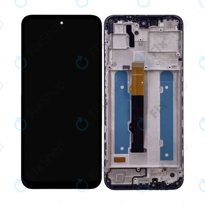 дисплей OLED за Motorola Moto G42 XT2233, Тъчскрийн и рамка, черен, Black