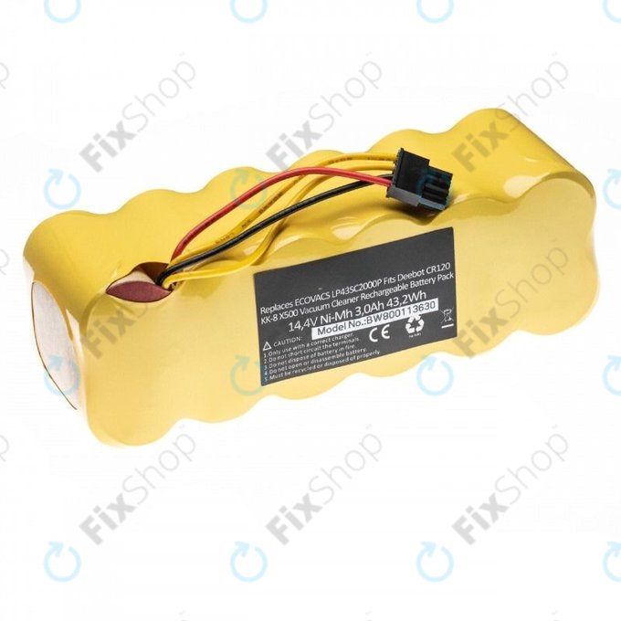 Батерия за Ecovacs Deebot CR120, KK-8, X500, LP43SC2000P, Ni-MH 14.4V 3000mAh