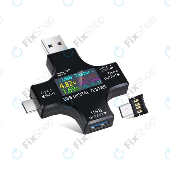 USB дигитален тестер 2в1 (с USB-C и USB 3.0), Eversame