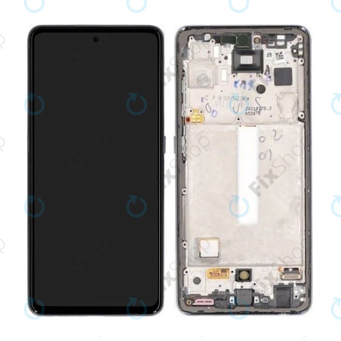 дисплей за Samsung A52s 5G A528B, Тъчскрийн и рамка, GH82-26861A, GH82-26863A, GH82-26910A, GH82-26909A, Awesome Black, Genuine Service Pack