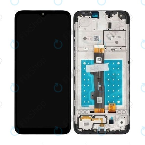 дисплей за Motorola Moto E7 XT2095, Тъчскрийн и рамка, Mineral Gray, TFT