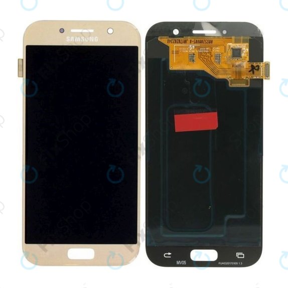 дисплей OLED за Samsung A5 A520F (2017), Тъчскрийн без рамка, GH97-19733B, GH97-20135B, Gold Sand, Genuine Service Pack