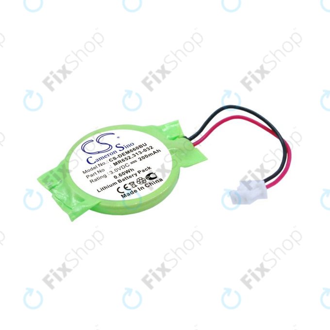 Резервна батерия за Dell Latitude E6320, 200mAh, Lithium, 3V, 077-A00, HQ
