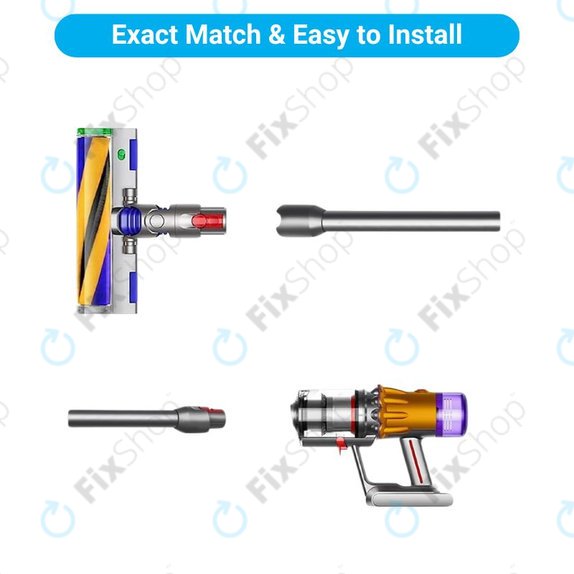 Смукателна тръба за Dyson V12, сребърен, Silver