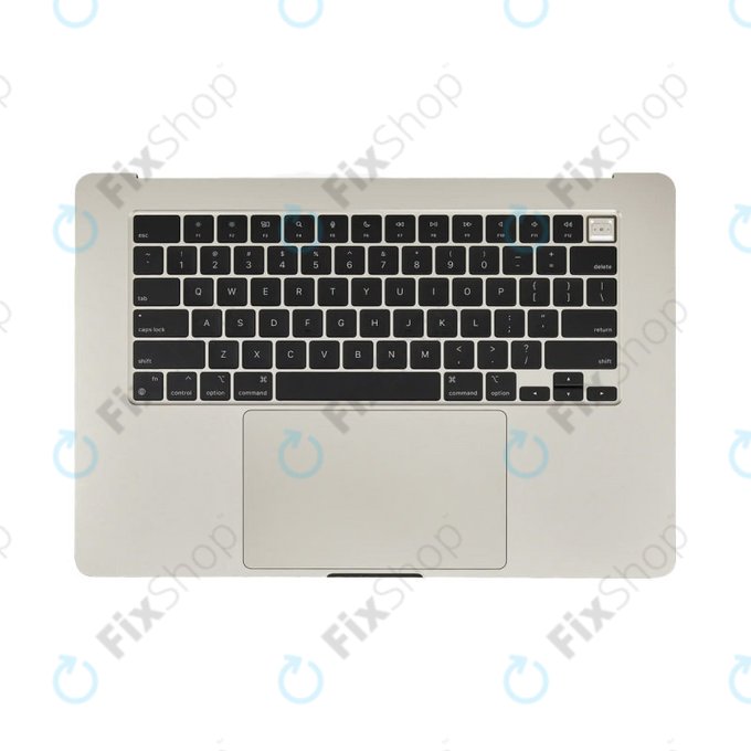 Горен корпус с клавиатура за MacBook Air 15", A3114 (2024), с US клавиатура и батерия, Starlight, 661-40268, Genuine Apple