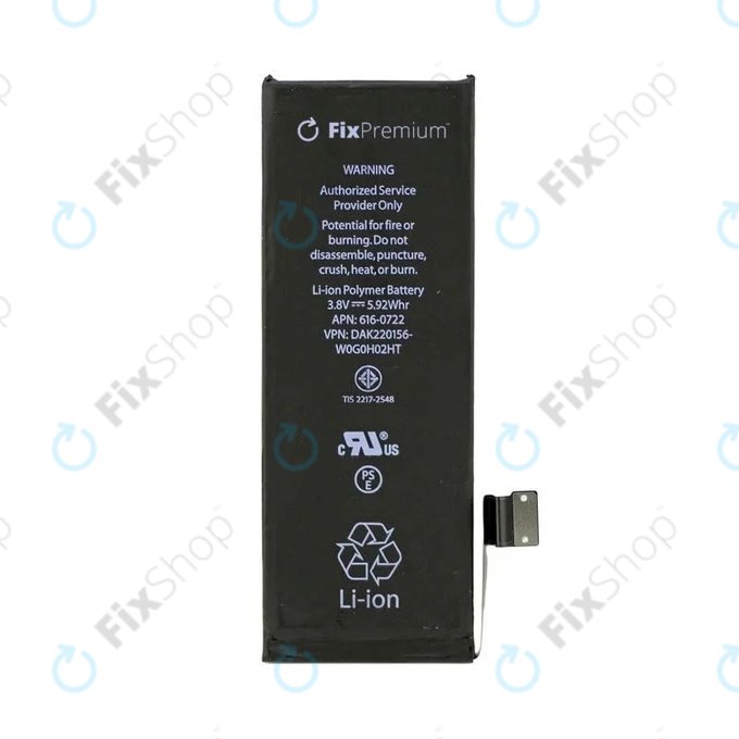 Батерия за iPhone 5S, 1560mAh, FixPremium