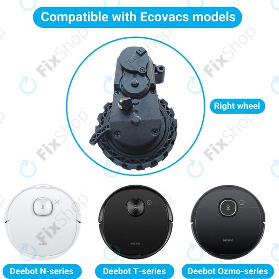 Колело с мотор за Ecovacs Deebot N-series, T-series, Ozmo-series, десен, Right