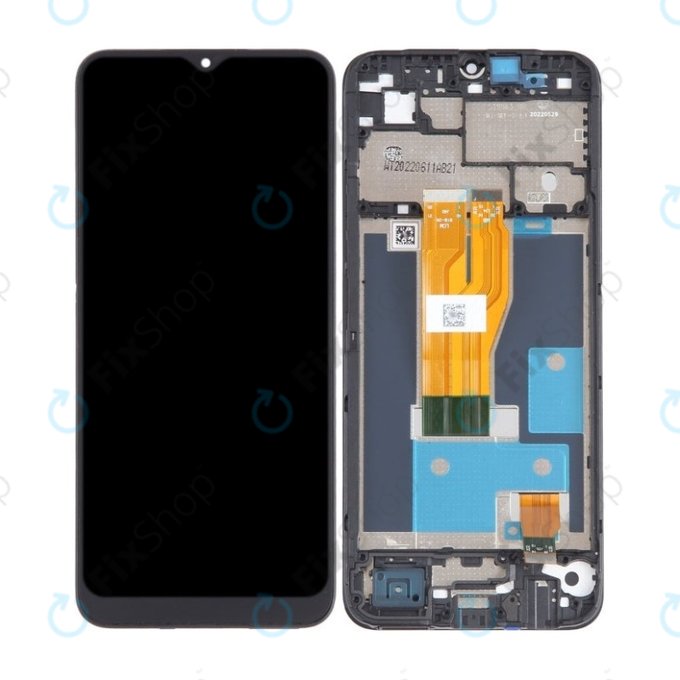 дисплей за Realme C30 RMX3581, Тъчскрийн и рамка, Lake Blue, TFT
