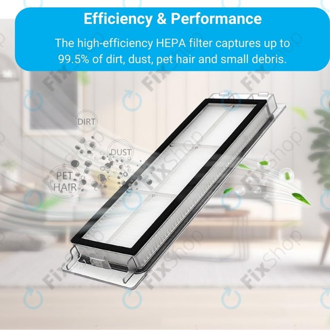 HEPA филтър за Xiaomi Roborock S5 (Mijia 1S), S5 Max, S6, S6 MaxV, S6 Pure, E4, E5, Mi Robot Vacuum Mop 1S, Xiaowa E2, E3, Lite C10 (2pcs)