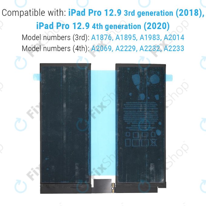 Батерия за iPad Pro 12.9" (3rd Gen 2018, 4th Gen 2020), 9720mAh
