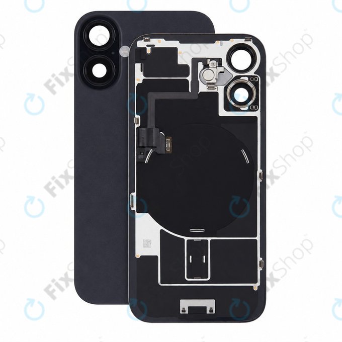 Стъкло на задния капак за iPhone 16, Black, Pulled A