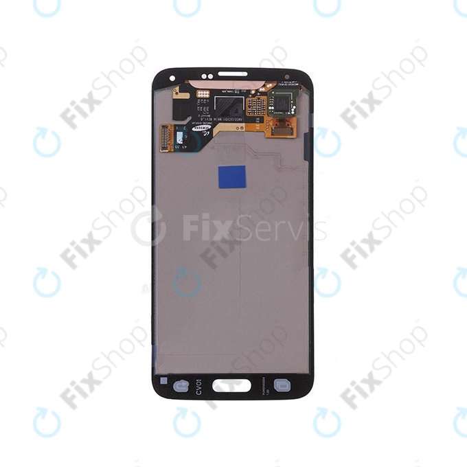 дисплей OLED за Samsung S5 Mini G800F, Тъчскрийн без рамка, GH97-16147A, Charcoal Black, Genuine Service Pack