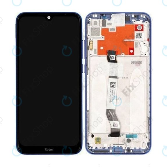 дисплей за Xiaomi Redmi Note 8T, Тъчскрийн и рамка, 5600030C3X00, Starscape Blue, Genuine Service Pack