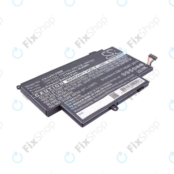 Батерия за Lenovo ThinkPad Yoga 12, Yoga S1, 3150mAh, Li-Pol, 14.8V, 45N1704, HQ