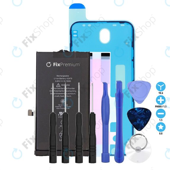 Батерия за iPhone 12, 12 Pro, 2815mAh, Лепило (Adhesive), Инструменти, FixPremium
