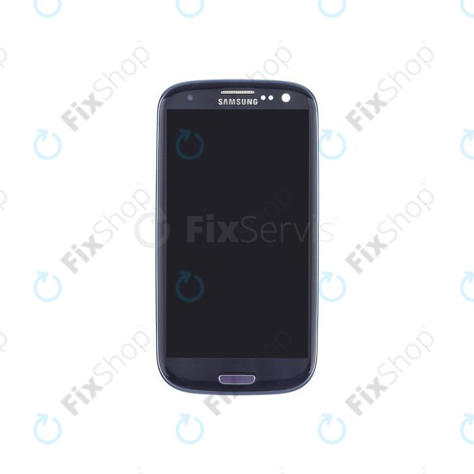 дисплей OLED за Samsung S3 i9300, Тъчскрийн и рамка, Pebble Blue