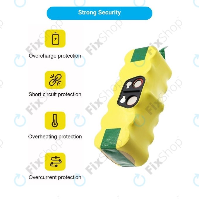 Батерия за iRobot Roomba 500, 600, 700, 800, 900-series, R3, Scooba 450, Vileda 137173, 11702, GD-Roomba-500, VAC-500NMH-33, Ni-MH 14.4V 2800mAh, HQ