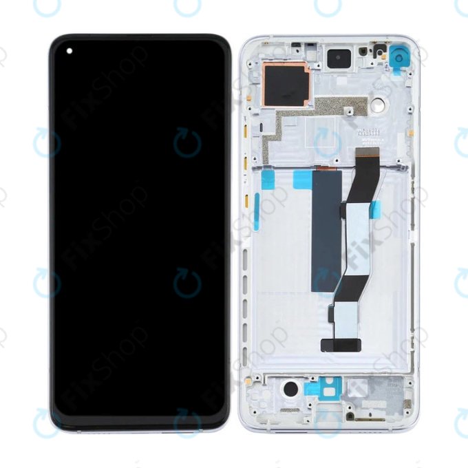 дисплей за Xiaomi Mi 10T 5G M2007J3SY, Mi 10T Pro 5G M2007J3SG, Тъчскрийн и рамка, Luna Silver, TFT