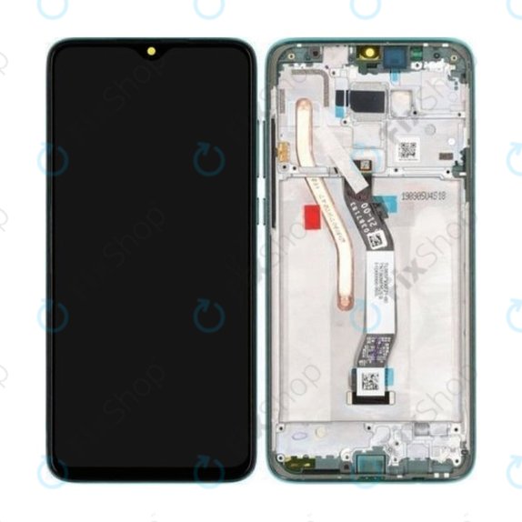дисплей за Xiaomi Redmi Note 8 Pro, Тъчскрийн и рамка, 56000400G700, 56000C00G700, Forest Green, Genuine Service Pack