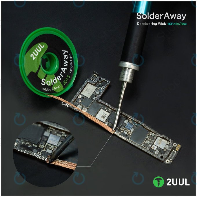 Оплетка за разпояване Solder Vampire, 2UUL DW11, 10бр./кутия