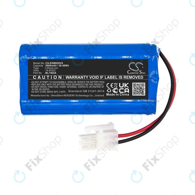 Батерия за Ecovacs Deebot M82, Tesla RoboStar T50, T60, T80 Pro, 2600mAh, Li-Ion, 14.8V, BL7402A, HQ