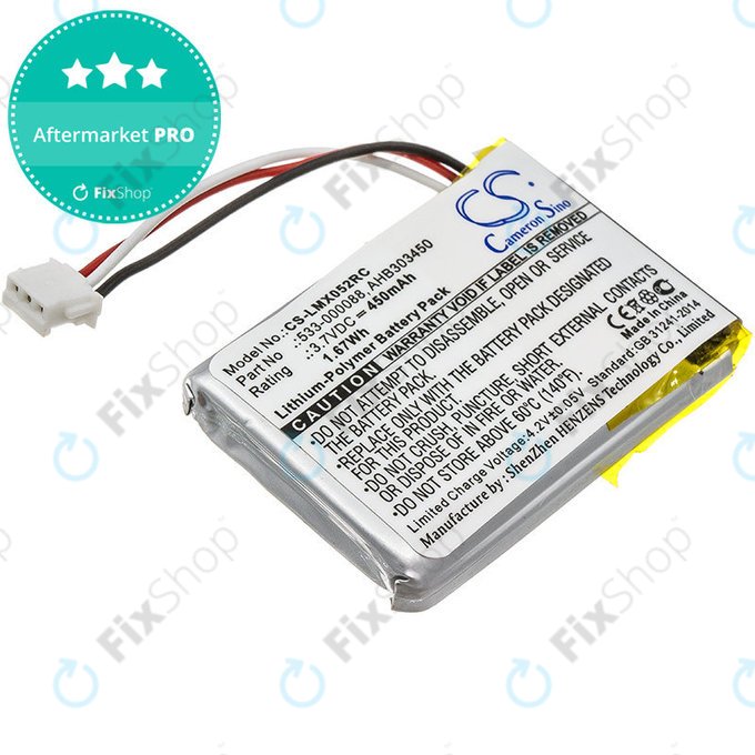 Батерия за Logitech MX Master, 450mAh, Li-Pol, 3.7V, AHB303450, HQ