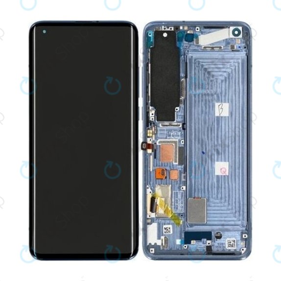 дисплей за Xiaomi Mi 10, Тъчскрийн и рамка, 56000500J200, Twilight Grey, Genuine Service Pack