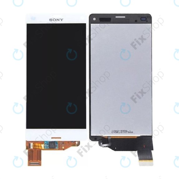 дисплей за Sony Xperia Z3 Compact D5803, Тъчскрийн без рамка, бял, White, TFT