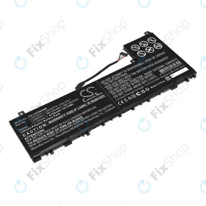 Батерия за Lenovo IdeaPad 5 Pro 14ITL6, 4750mAh, Li-Pol, 11.52V, L20C3PF1, HQ