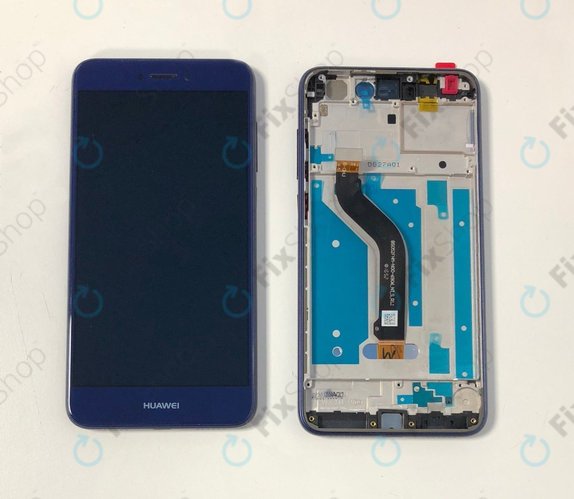 дисплей за Huawei P9 Lite (2017), Honor 8 Lite, Тъчскрийн и рамка, син, Blue, TFT