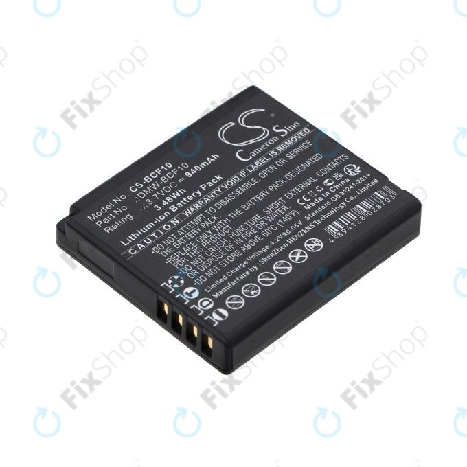 Батерия за Panasonic Lumix DMW-BCF10, 940mAh, Li-Ion, 3.7V, DMW-BCF10, HQ