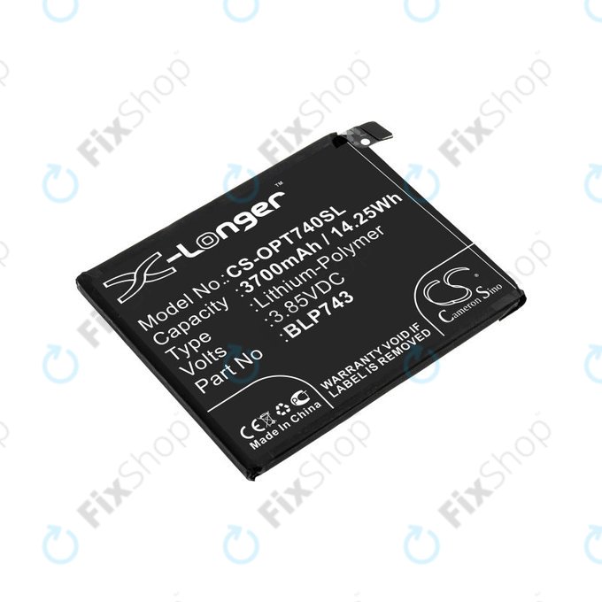 Батерия за OnePlus 7T, 3700mAh, Li-Pol, 3.85 V, BLP743, HQ