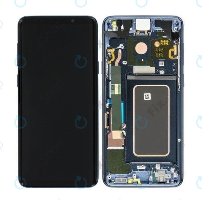 дисплей за Samsung S9 Plus G965F, G965FD, Тъчскрийн и рамка, Coral Blue, GH97-21691D, GH97-21722D, GH97-21692D, Genuine Service Pack