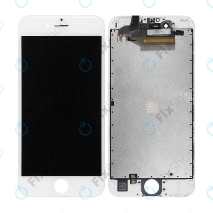 Дисплей In-Cell за iPhone 6S, White, Тъчскрийн с рамка, FixPremium