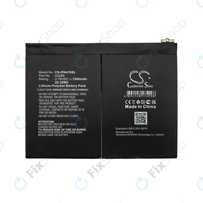 Батерия за Apple iPad Air (4th Gen 2020), (5th Gen 2022), 11 (2024), A2288, 7500mAh, HQ