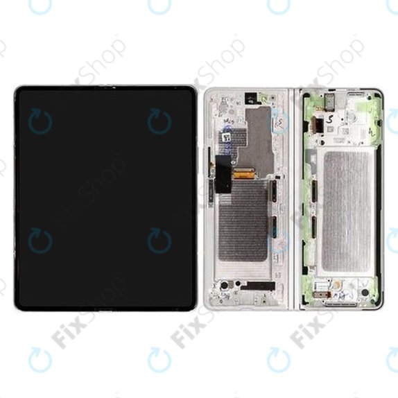 дисплей за Samsung Z Fold 3 F926B, Тъчскрийн и рамка, GH82-26283C, GH82-26284C, Phantom Silver, Genuine Service Pack