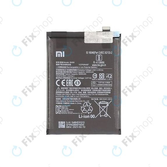 Батерия за Xiaomi Redmi Note 10, Note 10S M2101K7BG M2101K7BI, BN59, 5000mAh, 46020000645Z, Genuine Service Pack