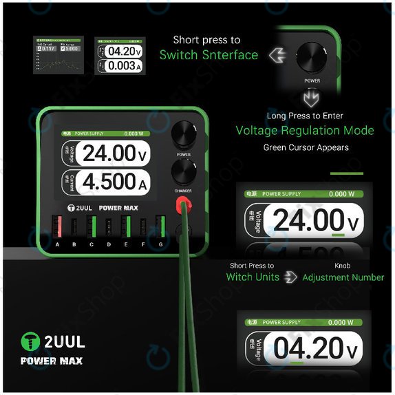 Многопортова зарядна станция 2UUL PC01, 200W