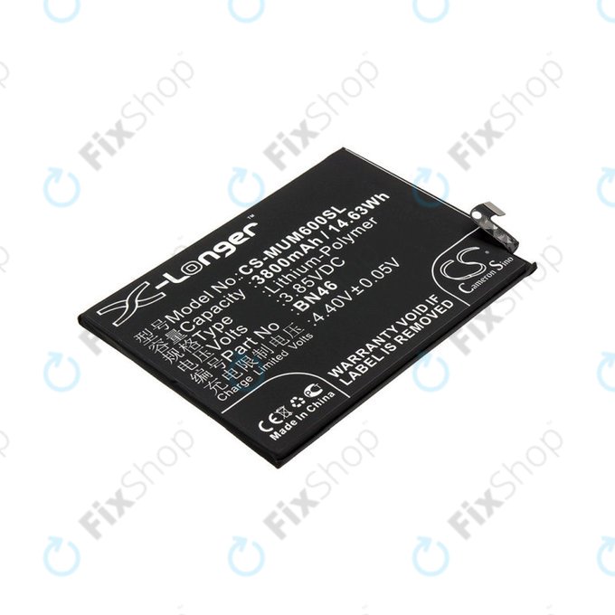 Батерия за Xiaomi Redmi Note 8T, 3800mAh, Li-Pol, 3.85 V, BN46, HQ