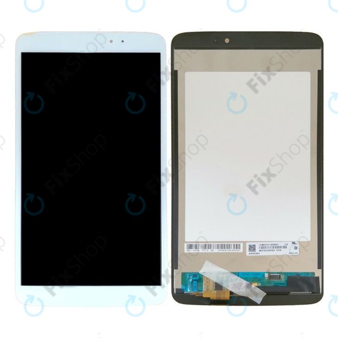 LCD дисплей за LG G Pad V500, Тъчскрийн без рамка, бял, White, TFT