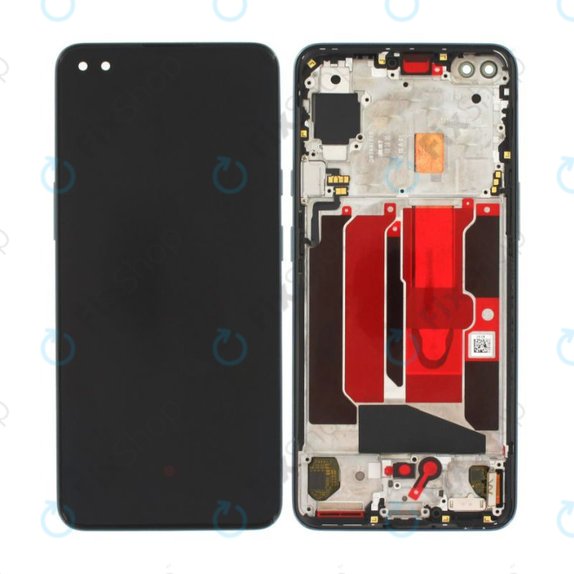 дисплей OLED за OnePlus Nord, Тъчскрийн и рамка, черен, Black