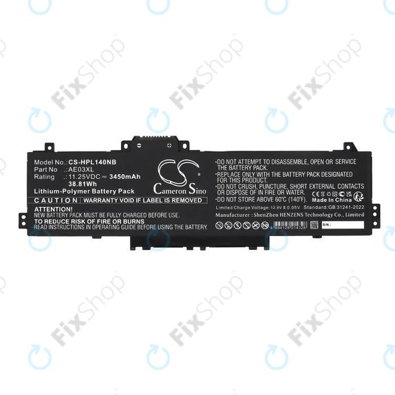 Батерия за HP 14, 15, 3450mAh, Li-Pol, 11.25V, AE03XL, HQ