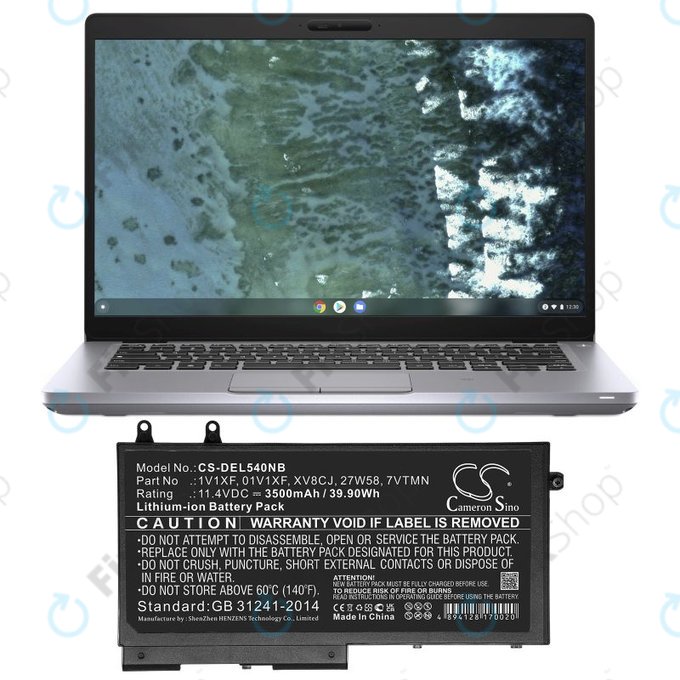 Батерия за Dell Latitude 5400, Inspiron 7591 2-in-1, 3500mAh, Li-Ion, 11.4V, XV8CJ, HQ