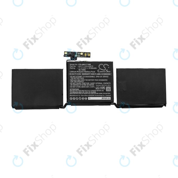 батерия за MacBook Pro 13" A2159 (2019), A2289 (2020), A2338 (2020), A2171, 5100mAh, HQ
