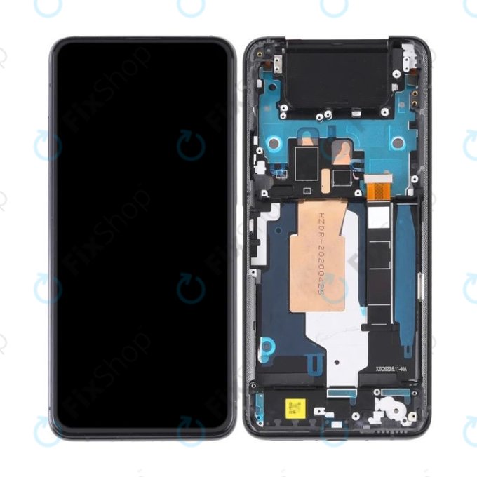 Дисплей OLED за Asus Zenfone 7 Pro ZS671KS, Тъчскрийн и рамка, Aurora Black