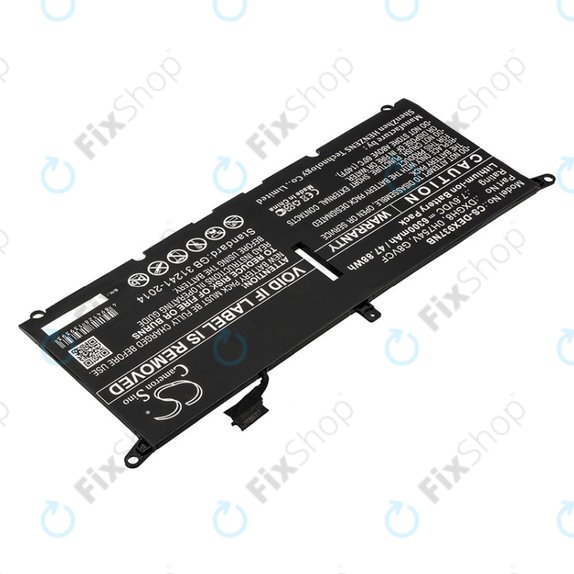 Батерия за Dell XPS 13 9370, 6300mAh, Li-Ion, 7.6V, DXGH8, HQ