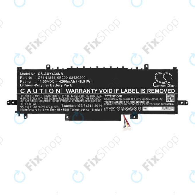 Батерия за Asus ZenBook 14, Flip 14, 4200mAh, Li-Pol, 11.55V, C31N1841, HQ